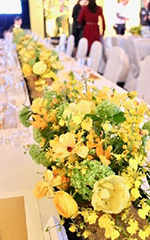 卓上装花 流しテーブルの見本