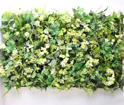 ハーブミックス、マーガレット などフラワーウォールのサンプルパレット